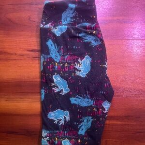 EUC Lularoe Women’s Black Frog Print Leggings